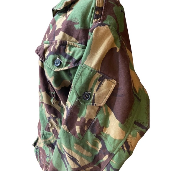 VINTAGE SMOCK COMBAT DPM NATO COLD WEATHER BUTTON FRONT W/ZIPPER DRAWSTRING - Picture 11 of 12